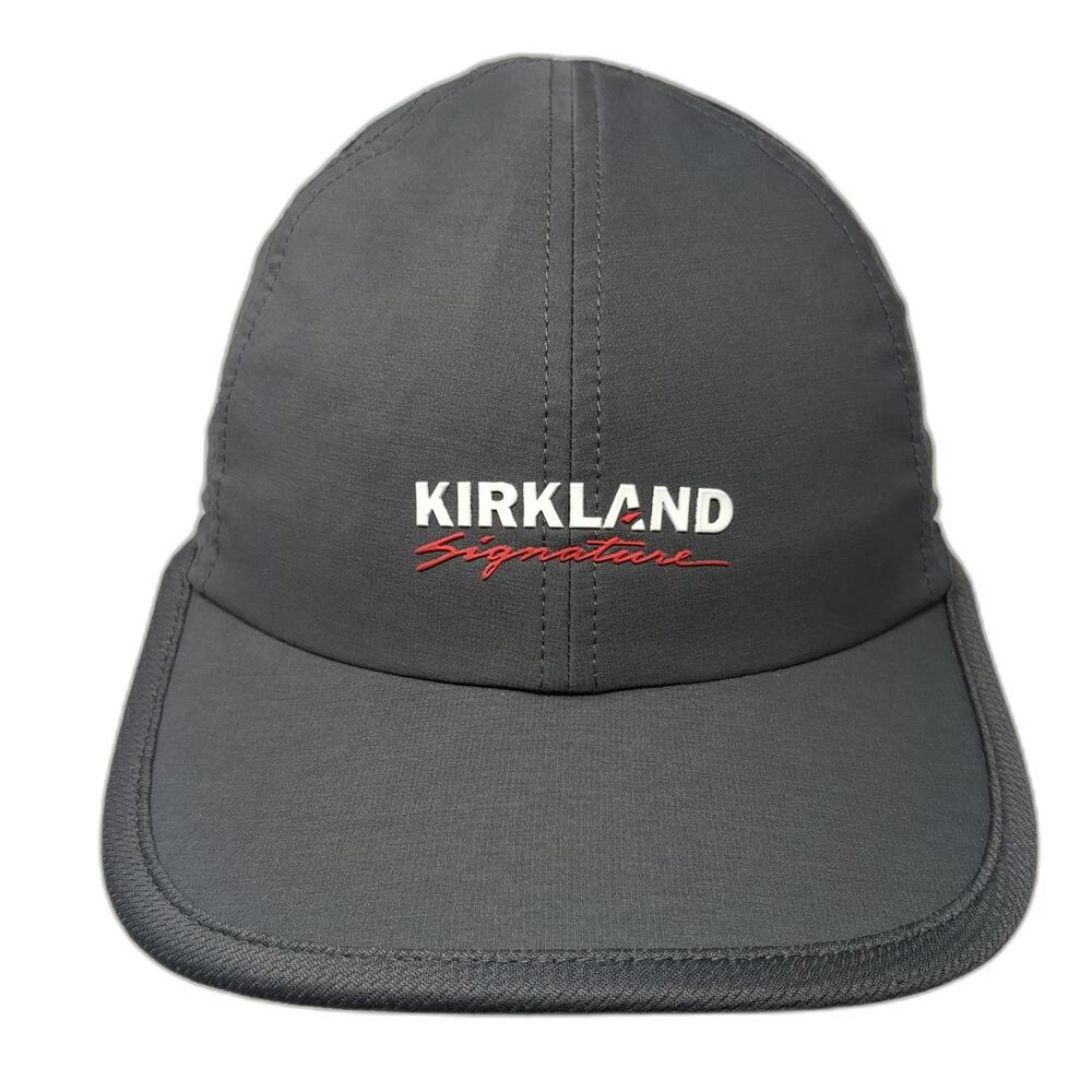 Kirkland Signature Baseball Cap Gray One Size Performance Strapback Logo Hat